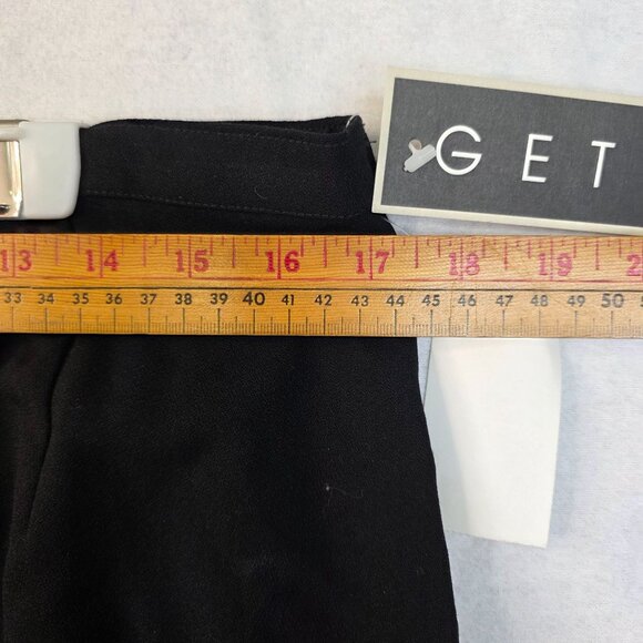 Wool Maxi Skirt XLarge Black Split Detail Classic Long Length by Gett New - Picture 6 of 7